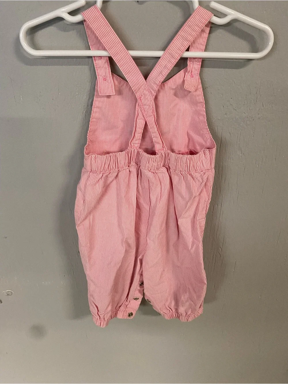 Carter's Pink Striped Overalls with Embroidered Animal Face